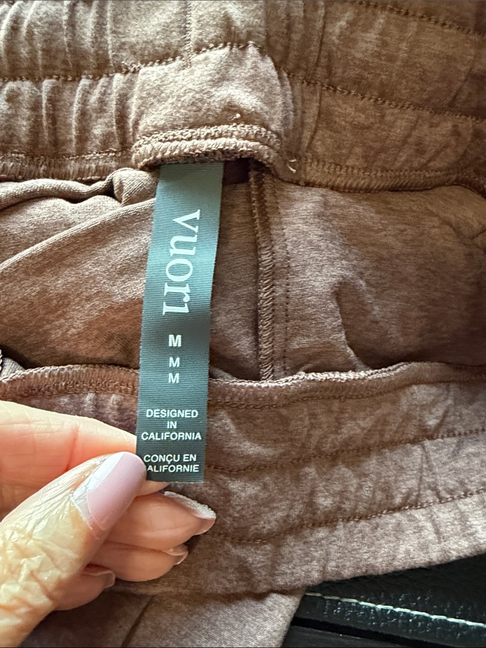 Vuori Halo Essential Wideleg Pant Sable Heather Womens Pockets DreamKnit M NEW - Picture 10 of 13